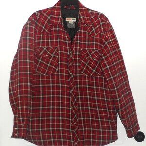 Plaid Flannel Shacket Shirt Jacket Men's Medium
